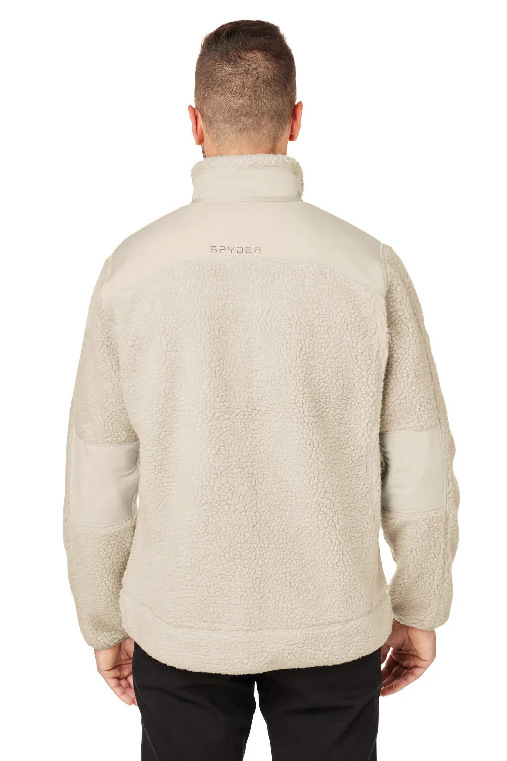 Spyder Mens Venture Sherpa Full Zip Jacket - Natural Clothing Spyder