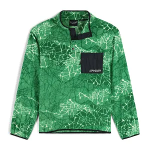 Spyder Snap Lounge Pullover Fleece Jacket Green Spyder