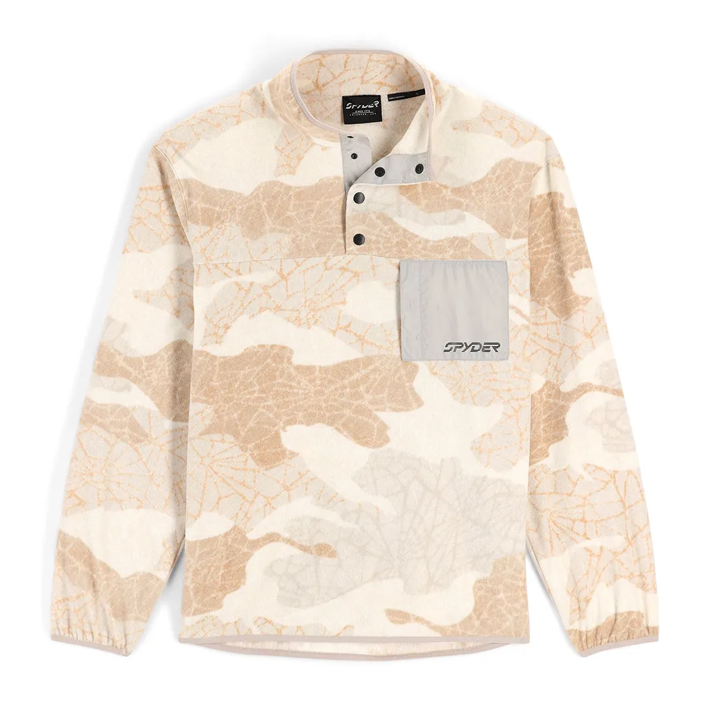 Spyder Snap Lounge Pullover Fleece Jacket Grey Spyder