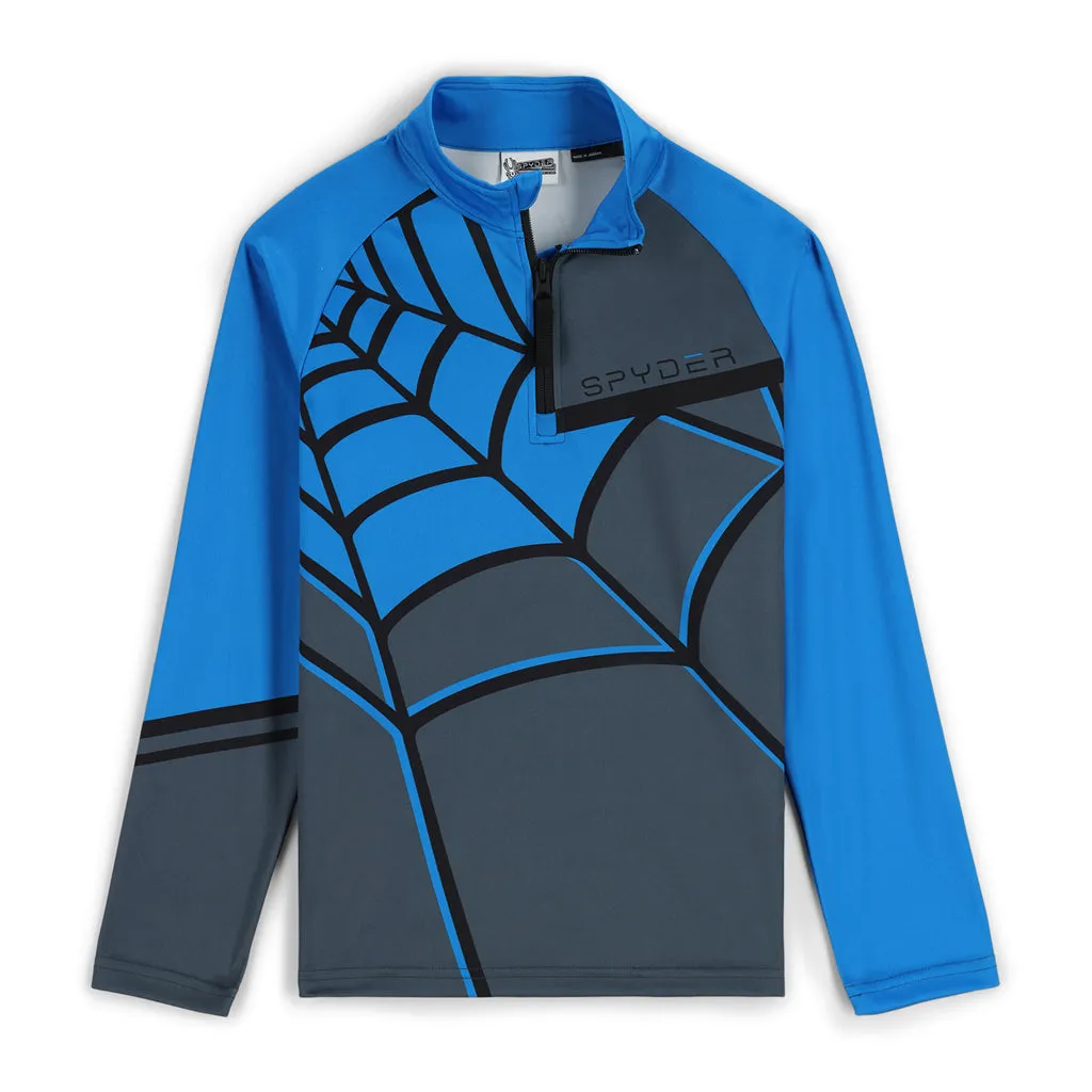 Spyder Web Half Zip T-Neck Grey Spyder