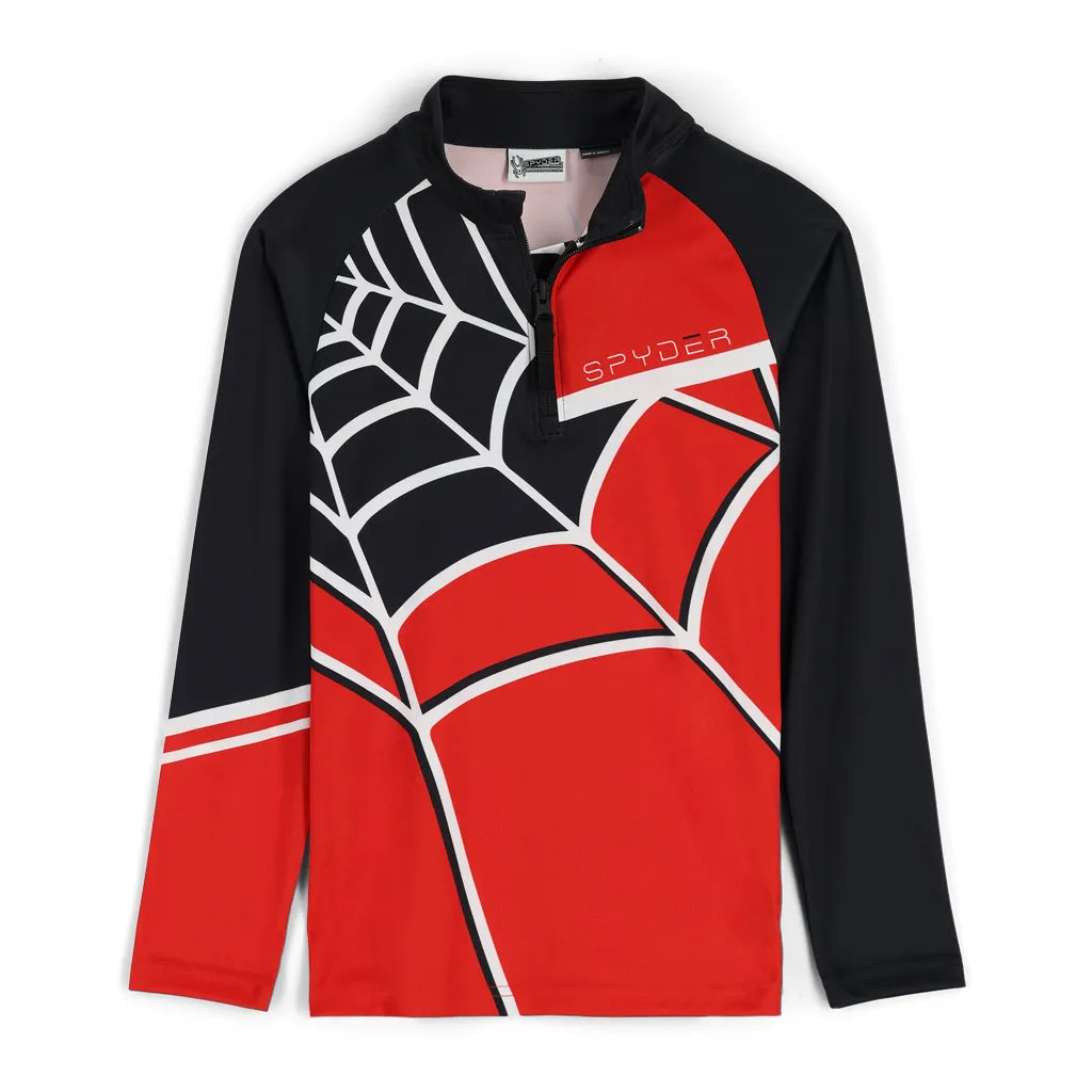 Spyder Web Half Zip T-Neck Red Spyder