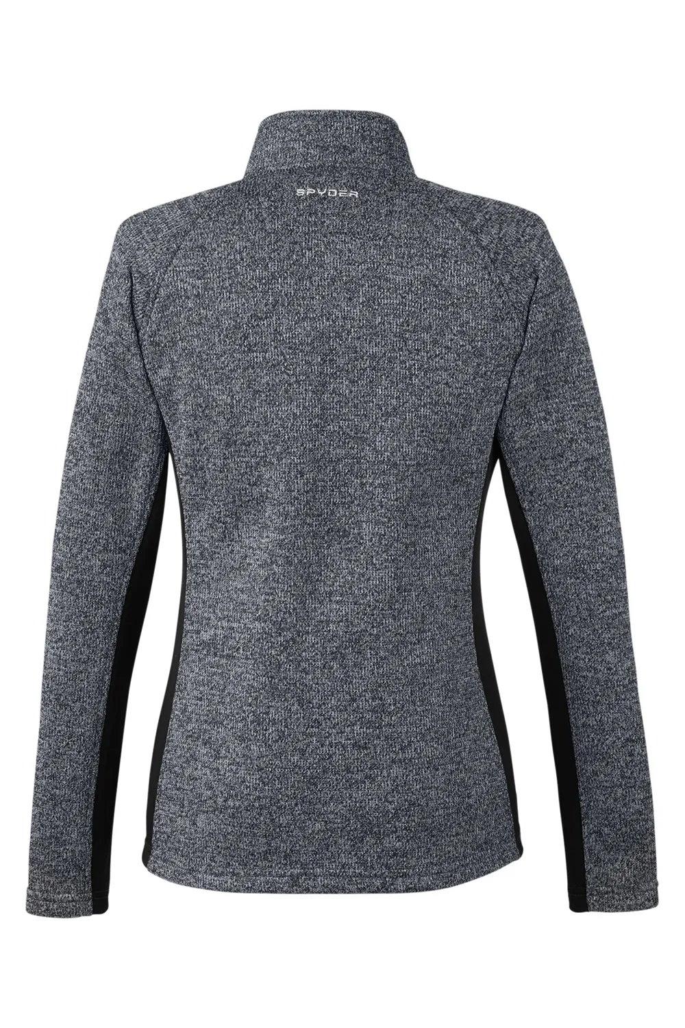 Spyder Womens Constant 1/4 Zip Sweater - Heather Black Clothing Spyder
