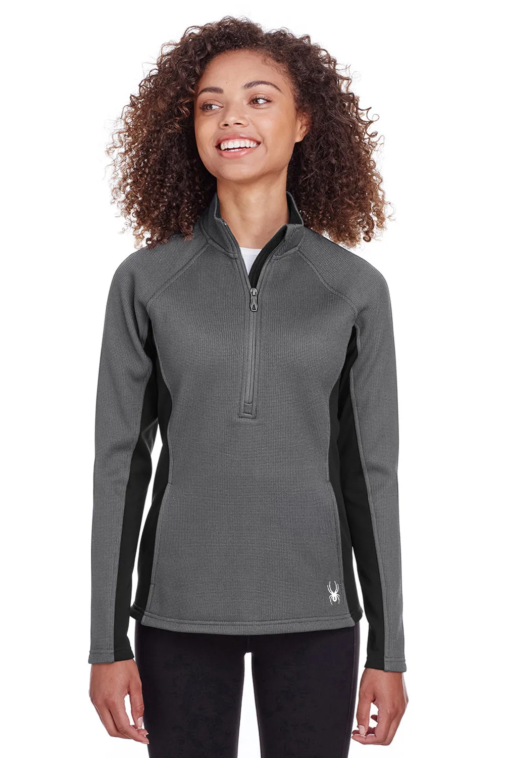 Spyder Womens Constant 1/4 Zip Sweater - Polar Grey Clothing Spyder