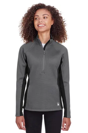 Spyder Womens Constant 1/4 Zip Sweater - Polar Grey Clothing Spyder