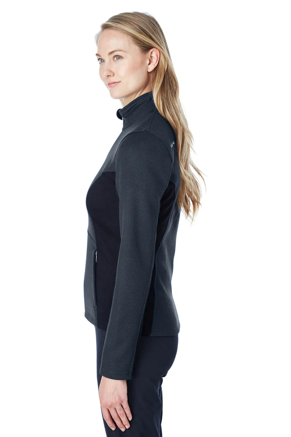Spyder Womens Constant Full Zip Sweater Fleece Jacket - Frontier Blue/Black Clothing Spyder