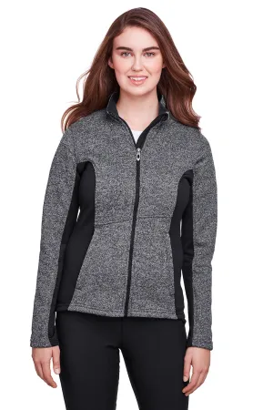 Spyder Womens Constant Full Zip Sweater Fleece Jacket - Heather Black/Black Clothing Spyder
