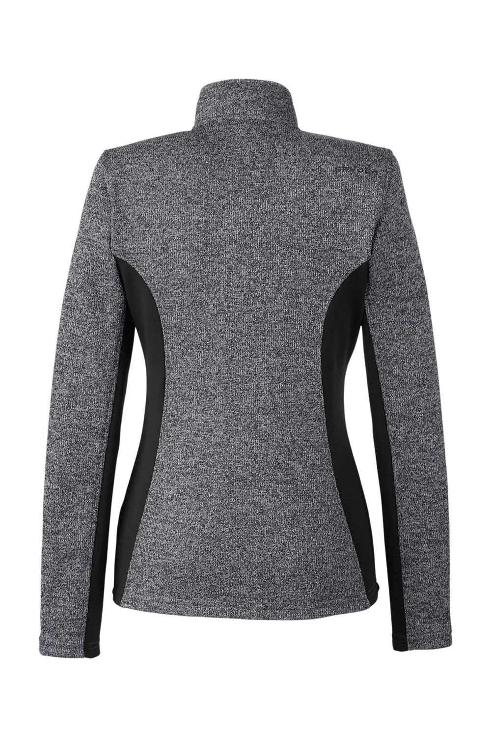 Spyder Womens Constant Full Zip Sweater Fleece Jacket - Heather Black/Black Clothing Spyder