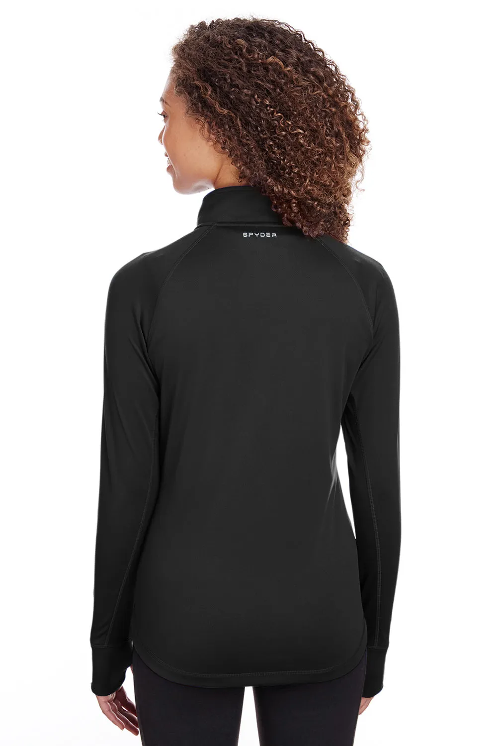 Spyder Womens Freestyle 1/4 Zip Sweatshirt - Black Clothing Spyder