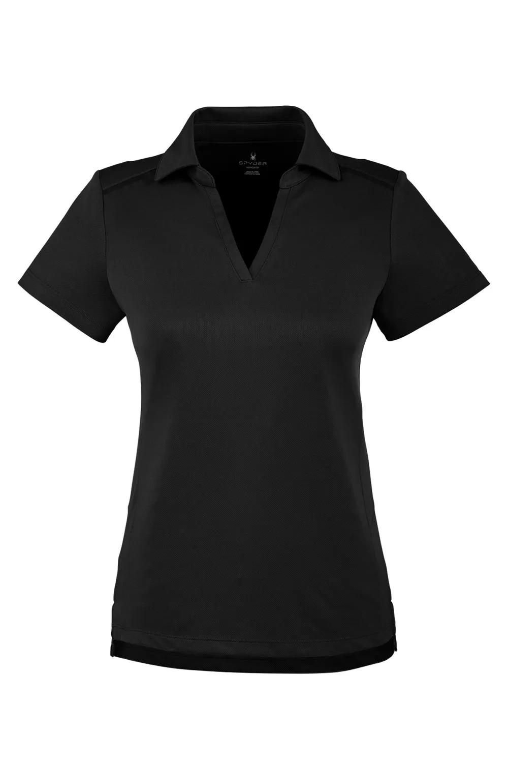 Spyder Womens Freestyle Short Sleeve Polo Shirt - Black Clothing Spyder