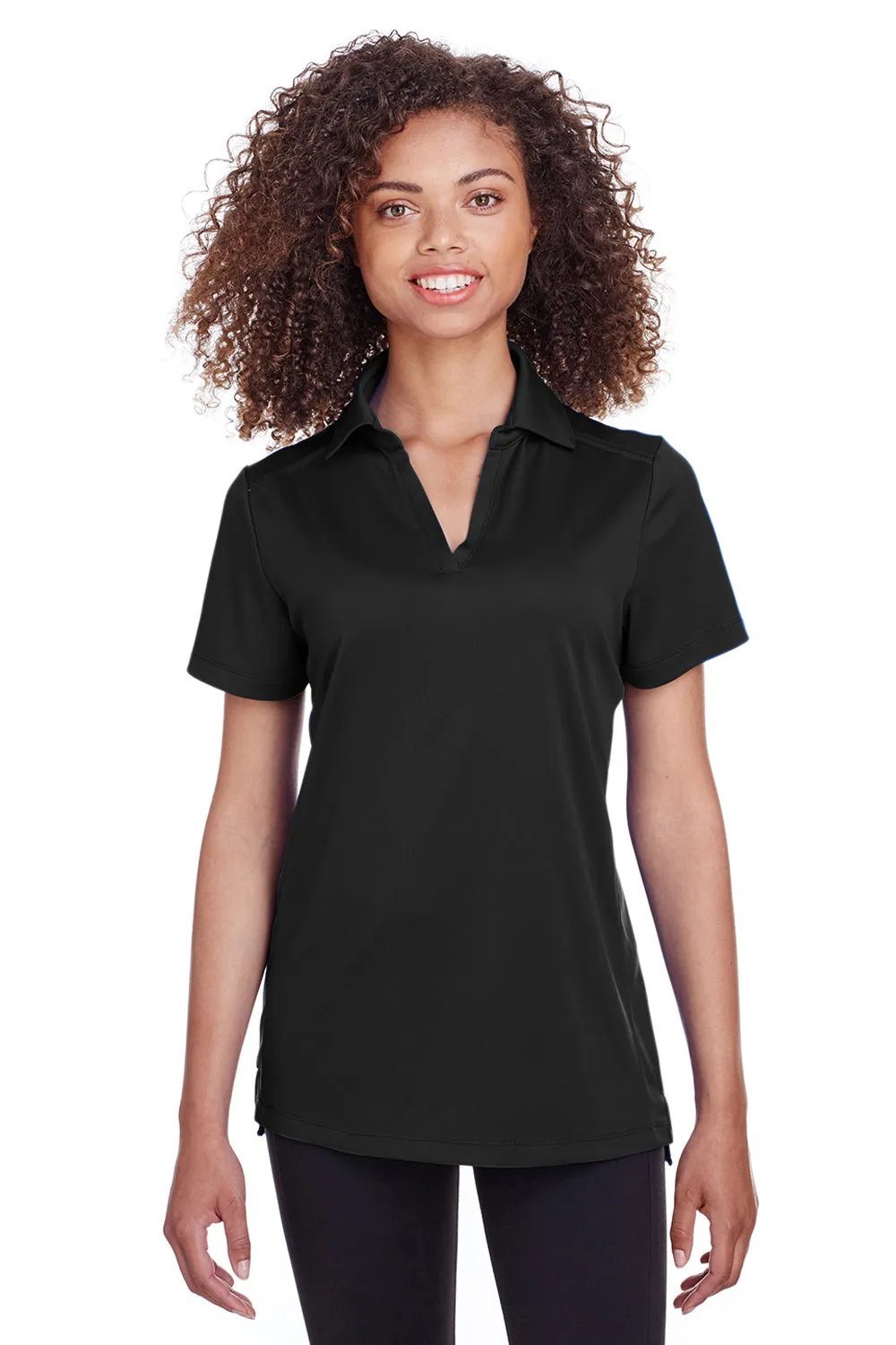 Spyder Womens Freestyle Short Sleeve Polo Shirt - Black Clothing Spyder