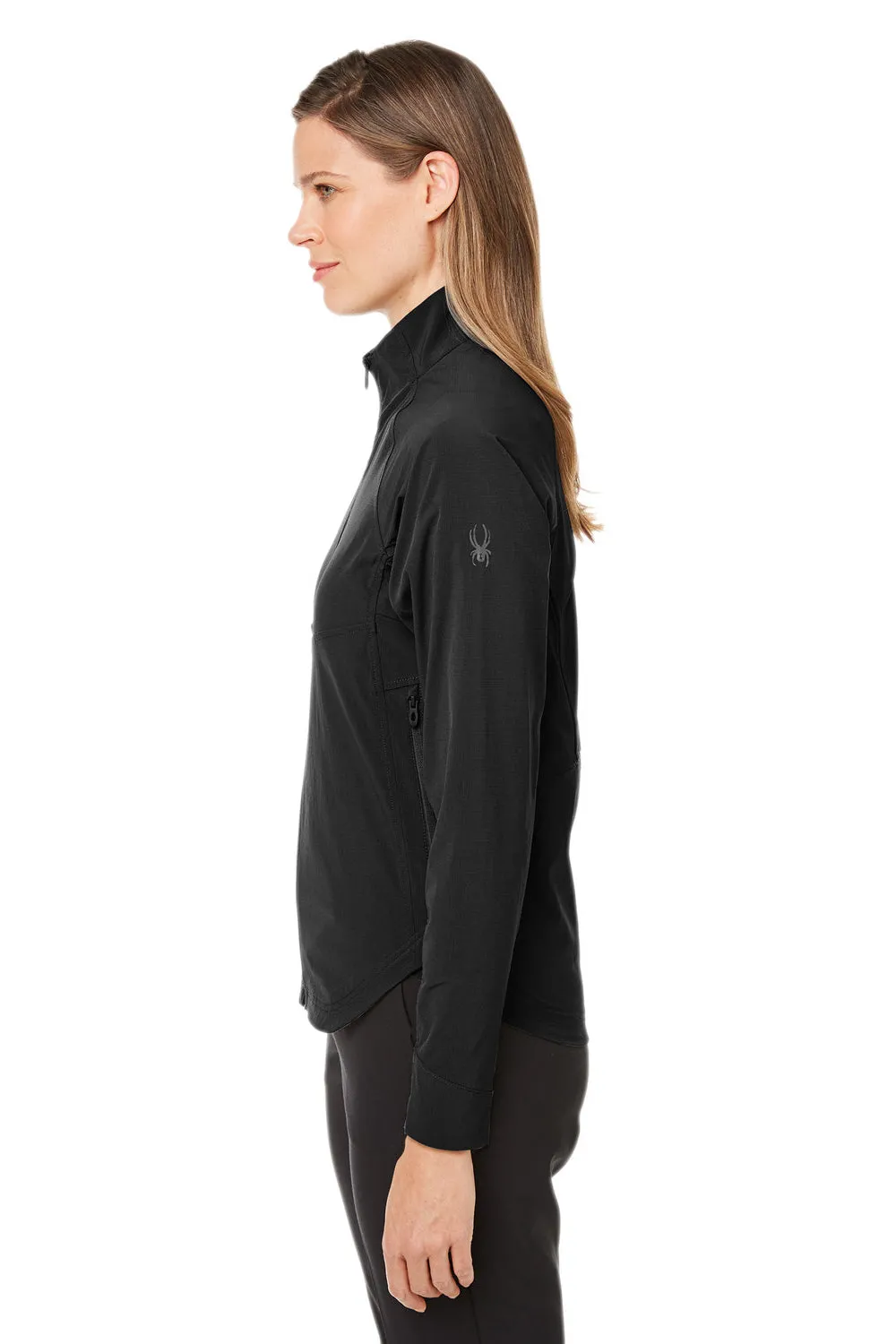 Spyder Womens Glydelite Full Zip Jacket - Black Clothing Spyder
