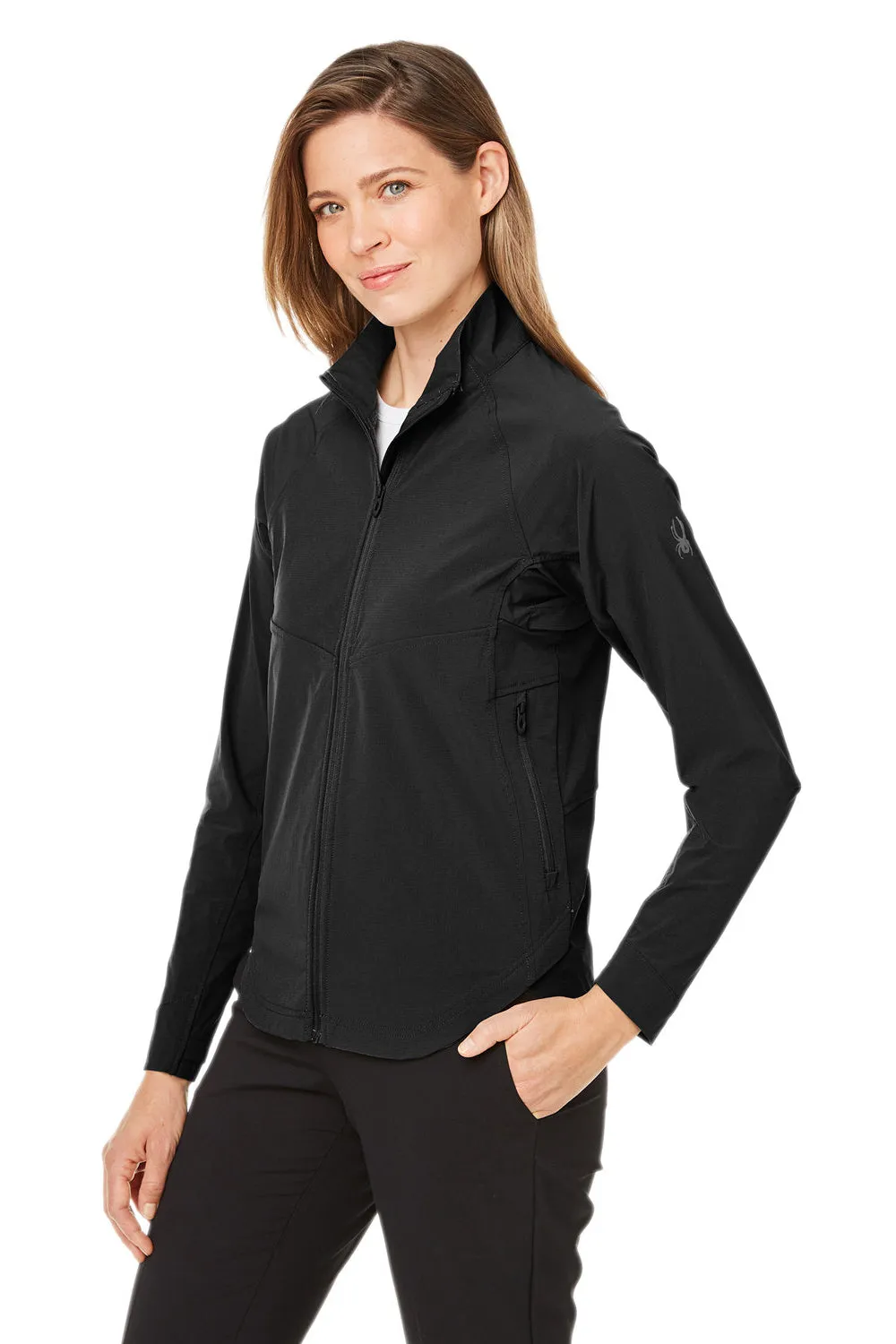 Spyder Womens Glydelite Full Zip Jacket - Black Clothing Spyder