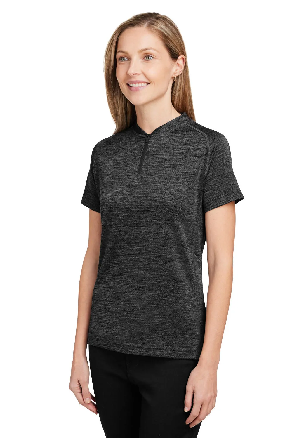 Spyder Womens Mission Blade Short Sleeve Polo Shirt - Black Clothing Spyder