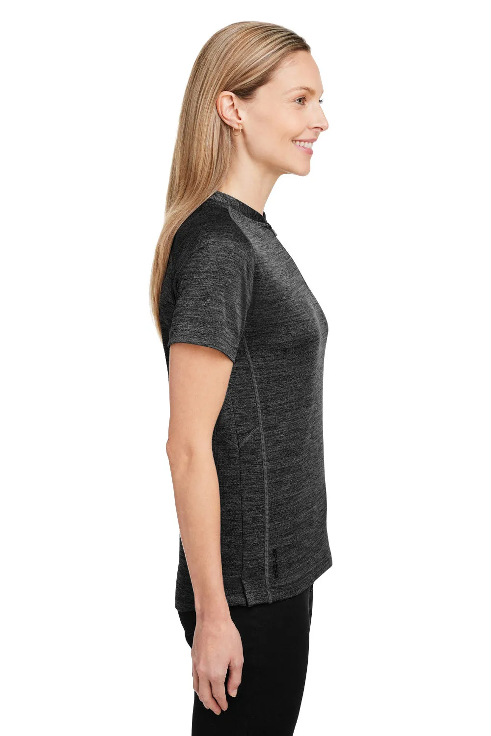 Spyder Womens Mission Blade Short Sleeve Polo Shirt - Black Clothing Spyder