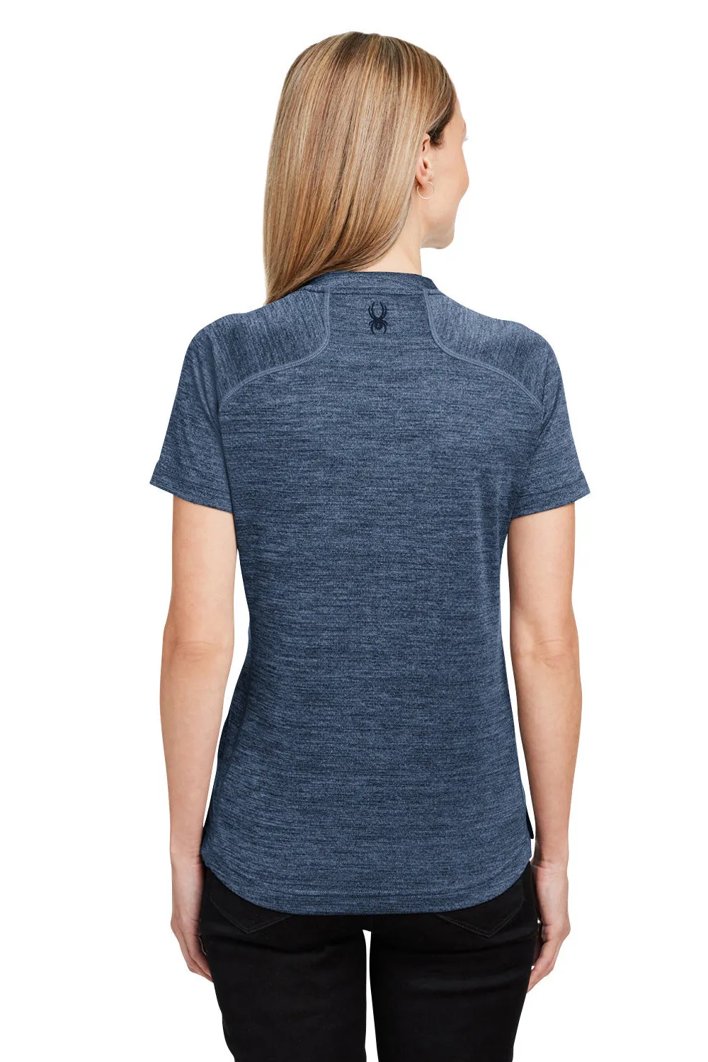 Spyder Womens Mission Blade Short Sleeve Polo Shirt - Frontier Blue Clothing Spyder