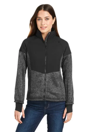 Spyder Womens Passage Full Zip Sweater Jacket - Polar Grey Powder/Black Clothing Spyder