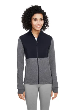 Spyder Womens Pursuit Full Zip Jacket - Heather Black/Black Clothing Spyder