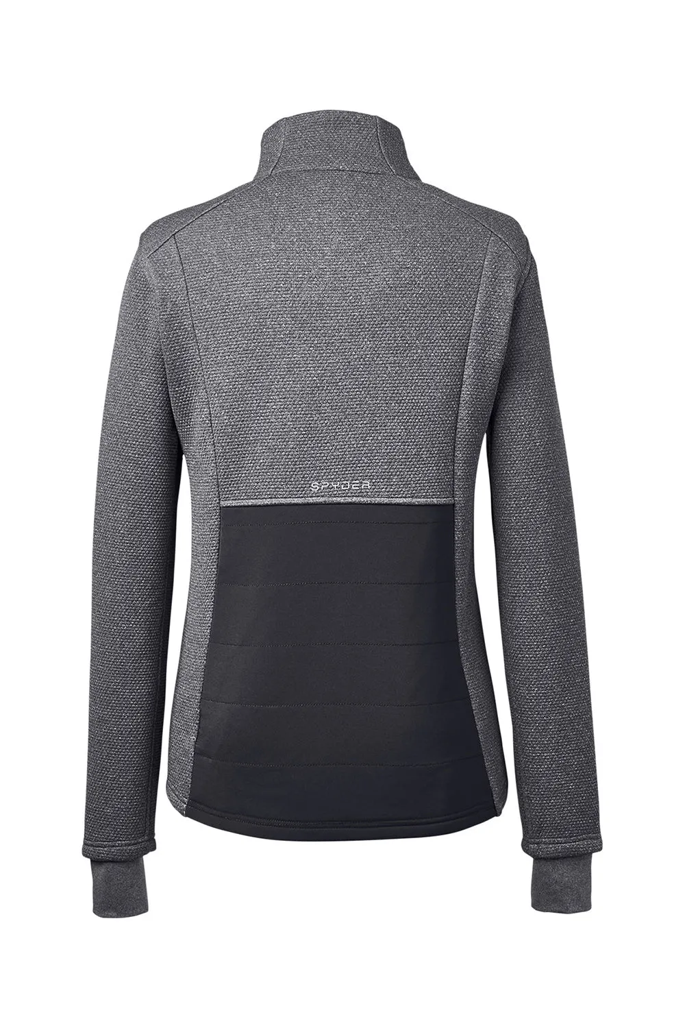 Spyder Womens Pursuit Full Zip Jacket - Heather Black/Black Clothing Spyder