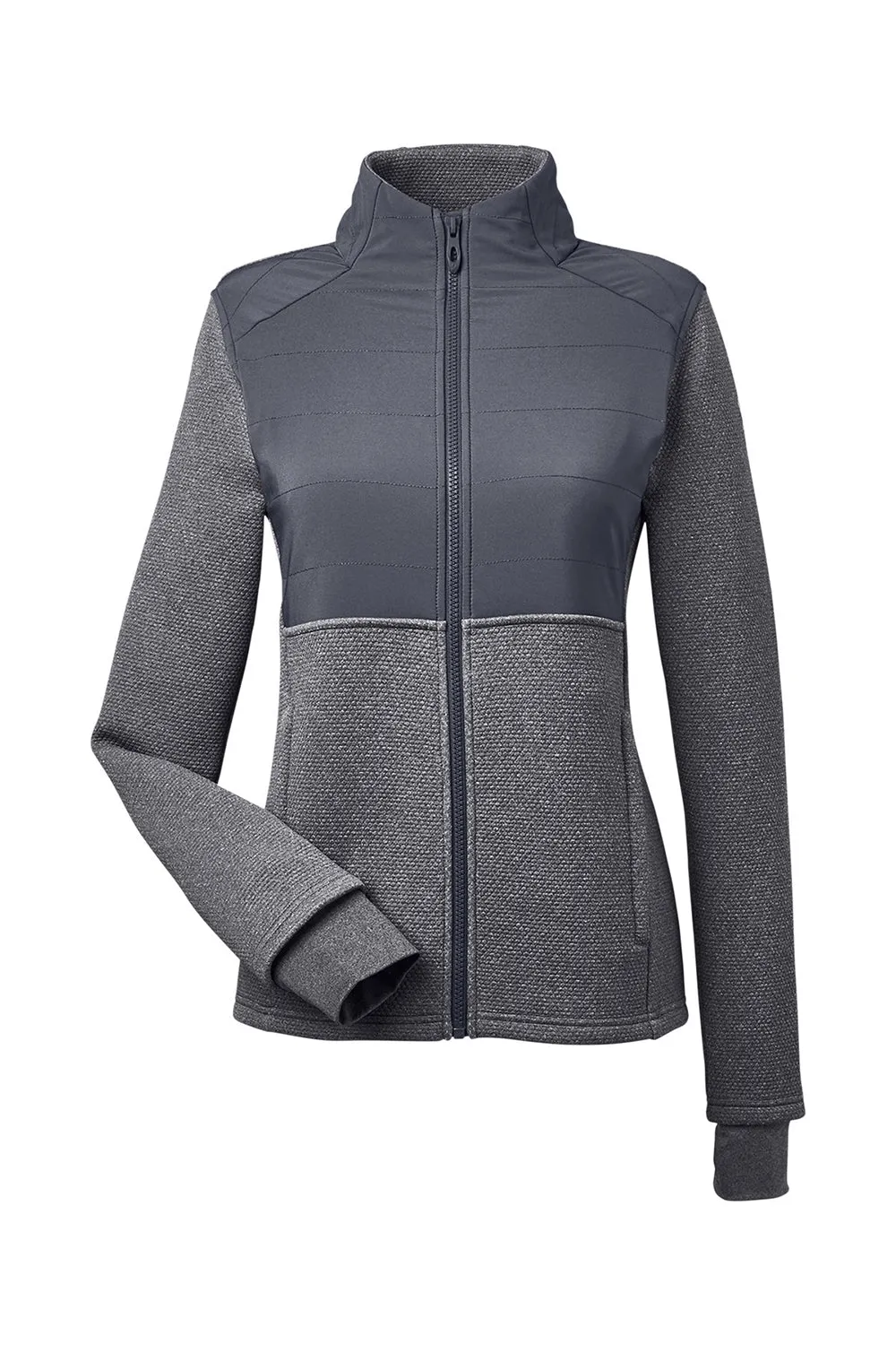 Spyder Womens Pursuit Full Zip Jacket - Heather Black/Polar Grey Clothing Spyder