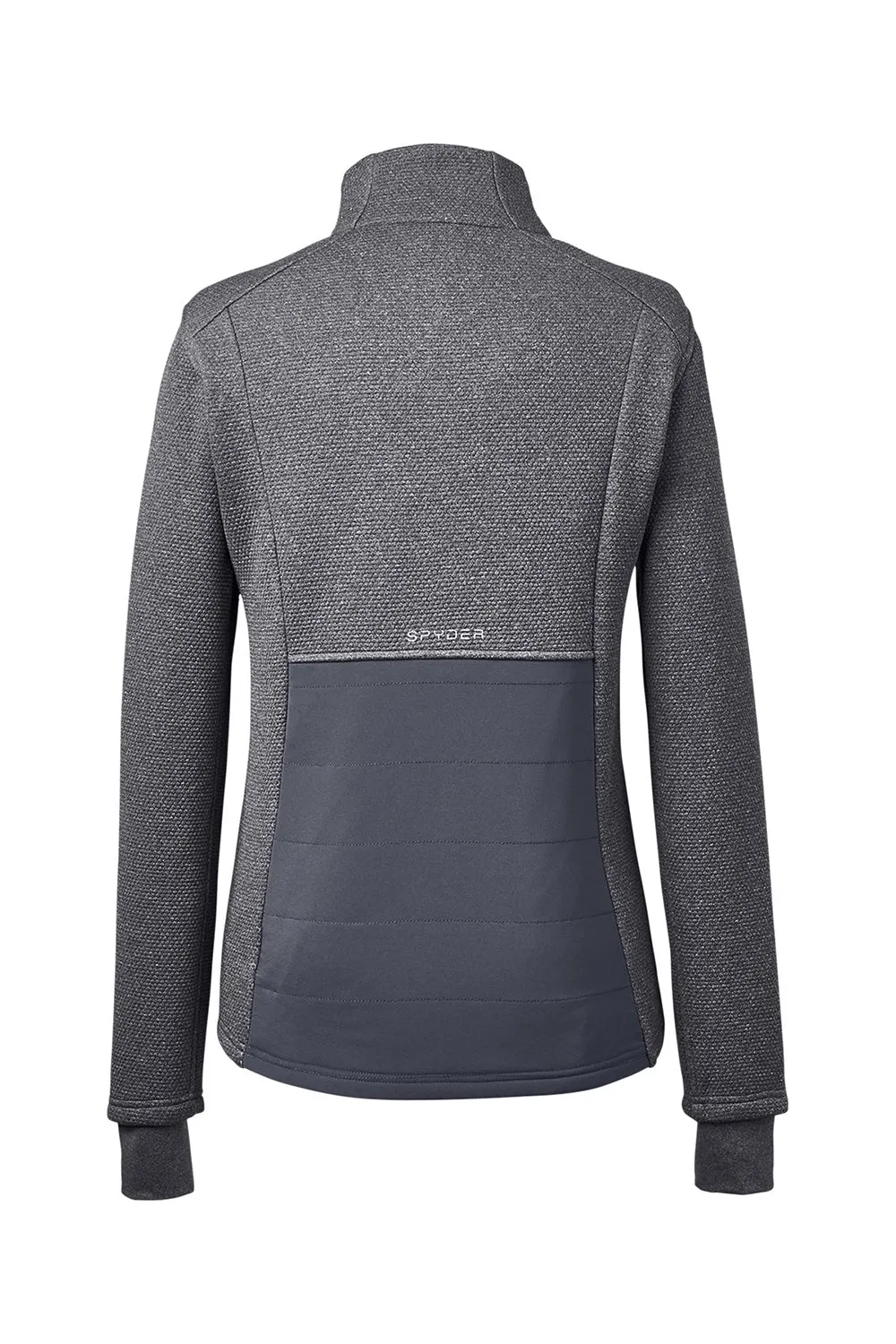 Spyder Womens Pursuit Full Zip Jacket - Heather Black/Polar Grey Clothing Spyder