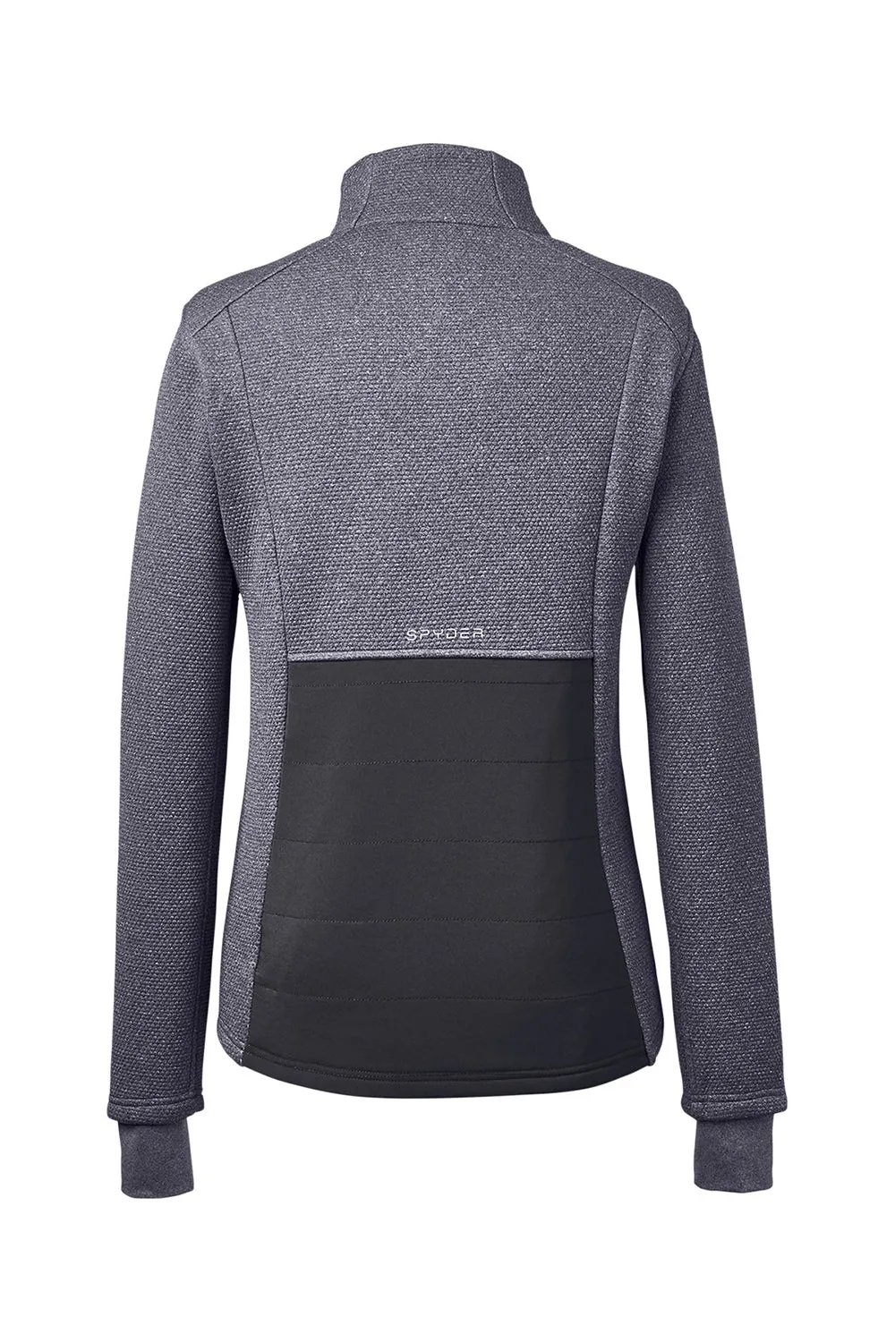 Spyder Womens Pursuit Full Zip Jacket - Heather Frontier Blue/Black Clothing Spyder
