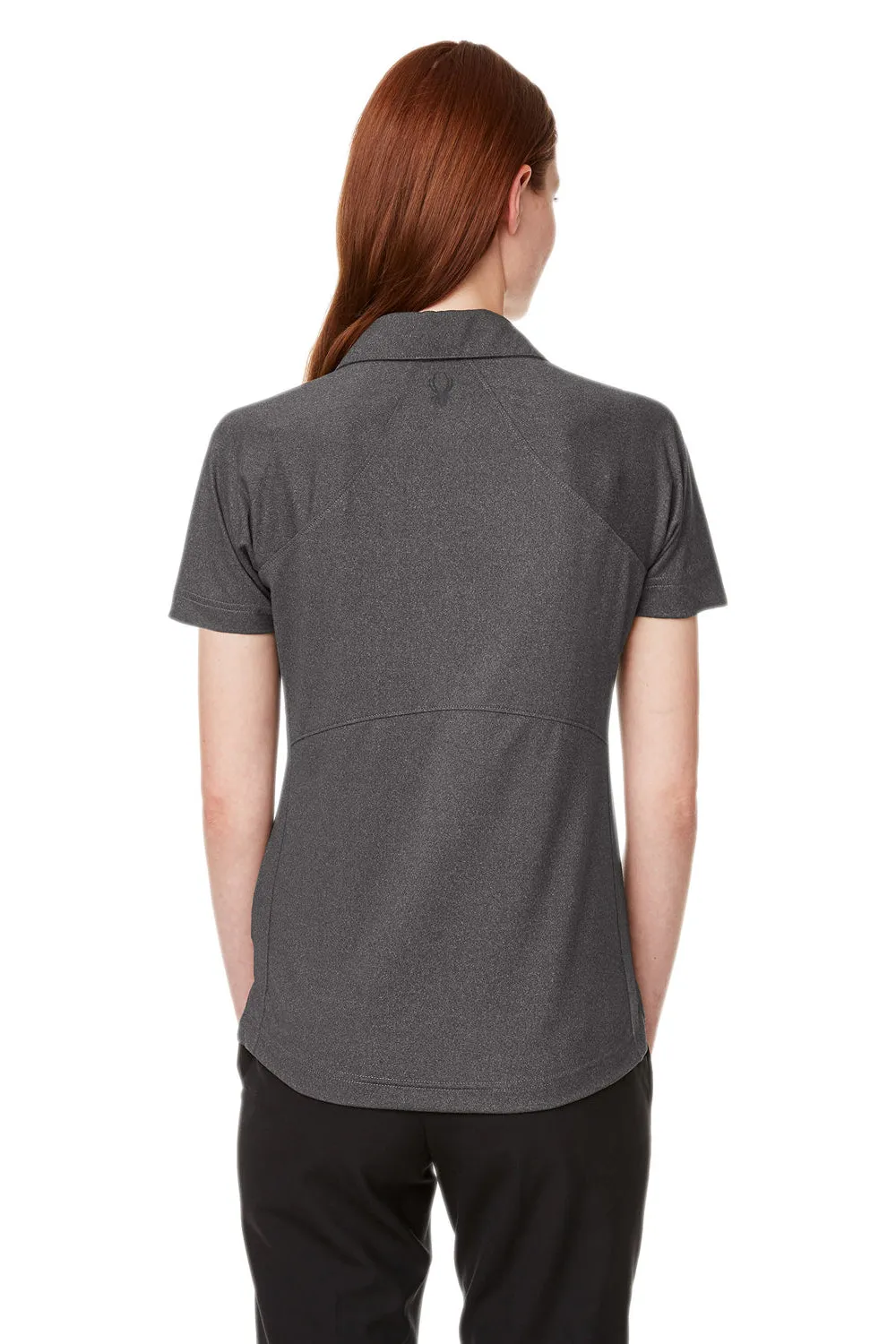 Spyder Womens Spyre UPF 40  Short Sleeve Polo Shirt - Black Frost Clothing Spyder