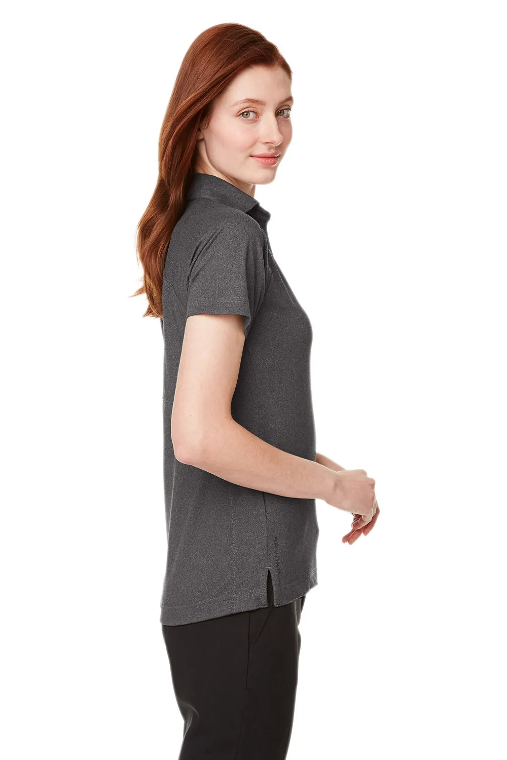 Spyder Womens Spyre UPF 40  Short Sleeve Polo Shirt - Black Frost Clothing Spyder