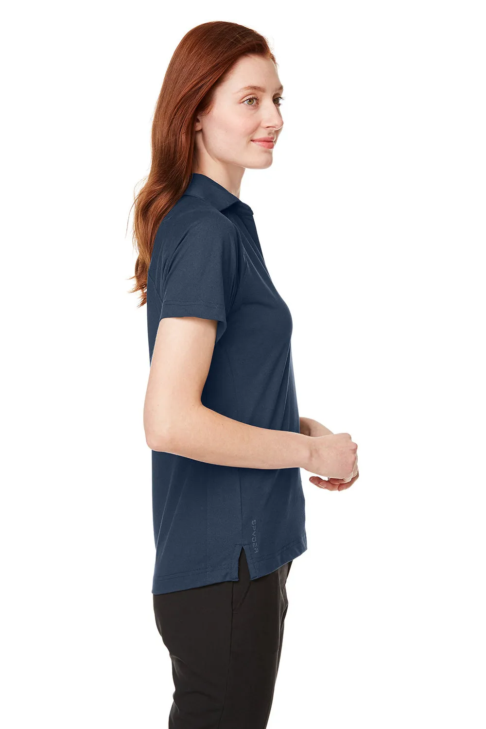 Spyder Womens Spyre UPF 40  Short Sleeve Polo Shirt - Frontier Blue Frost Clothing Spyder