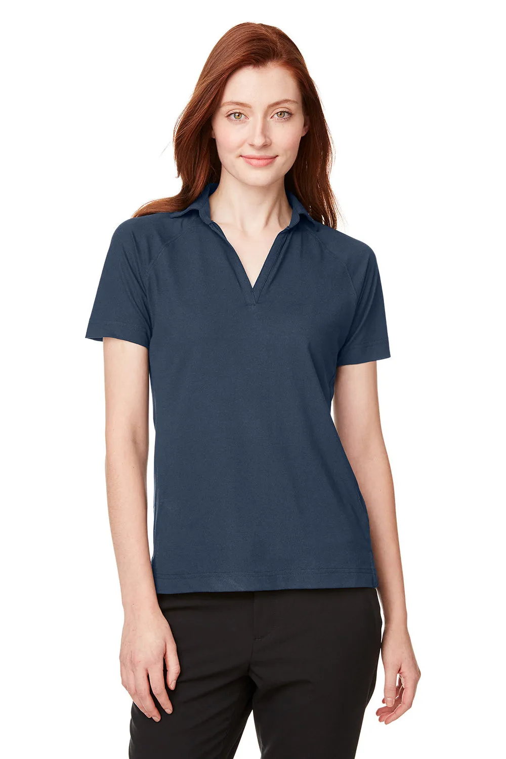 Spyder Womens Spyre UPF 40  Short Sleeve Polo Shirt - Frontier Blue Frost Clothing Spyder