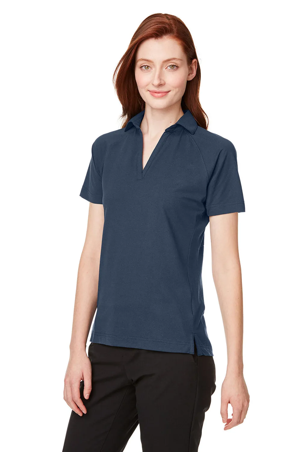 Spyder Womens Spyre UPF 40  Short Sleeve Polo Shirt - Frontier Blue Frost Clothing Spyder