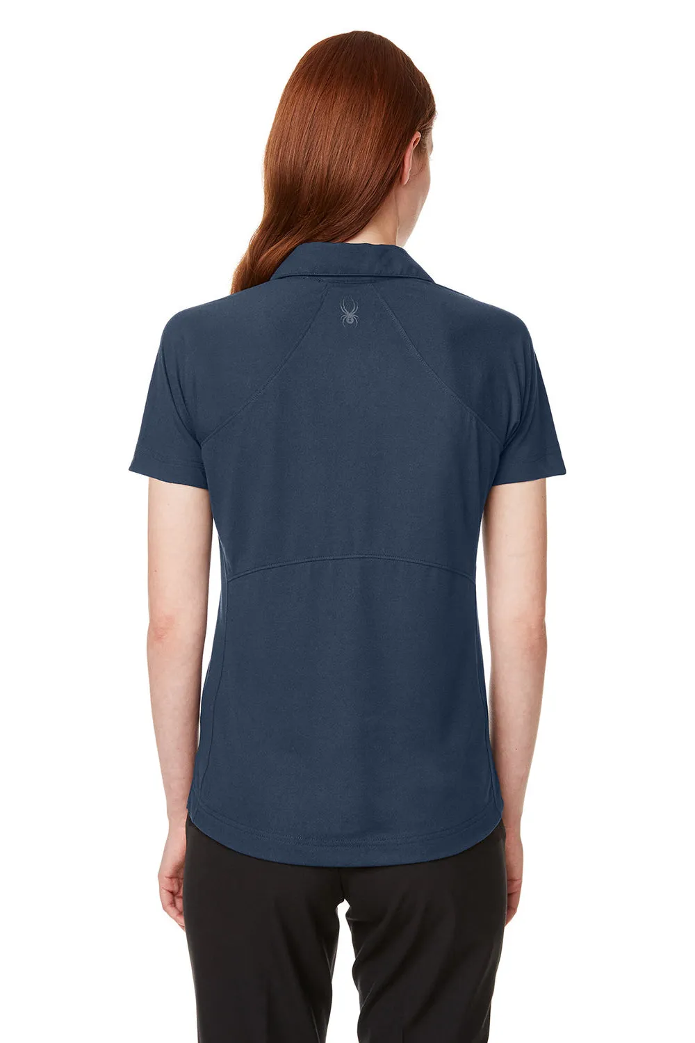 Spyder Womens Spyre UPF 40  Short Sleeve Polo Shirt - Frontier Blue Frost Clothing Spyder