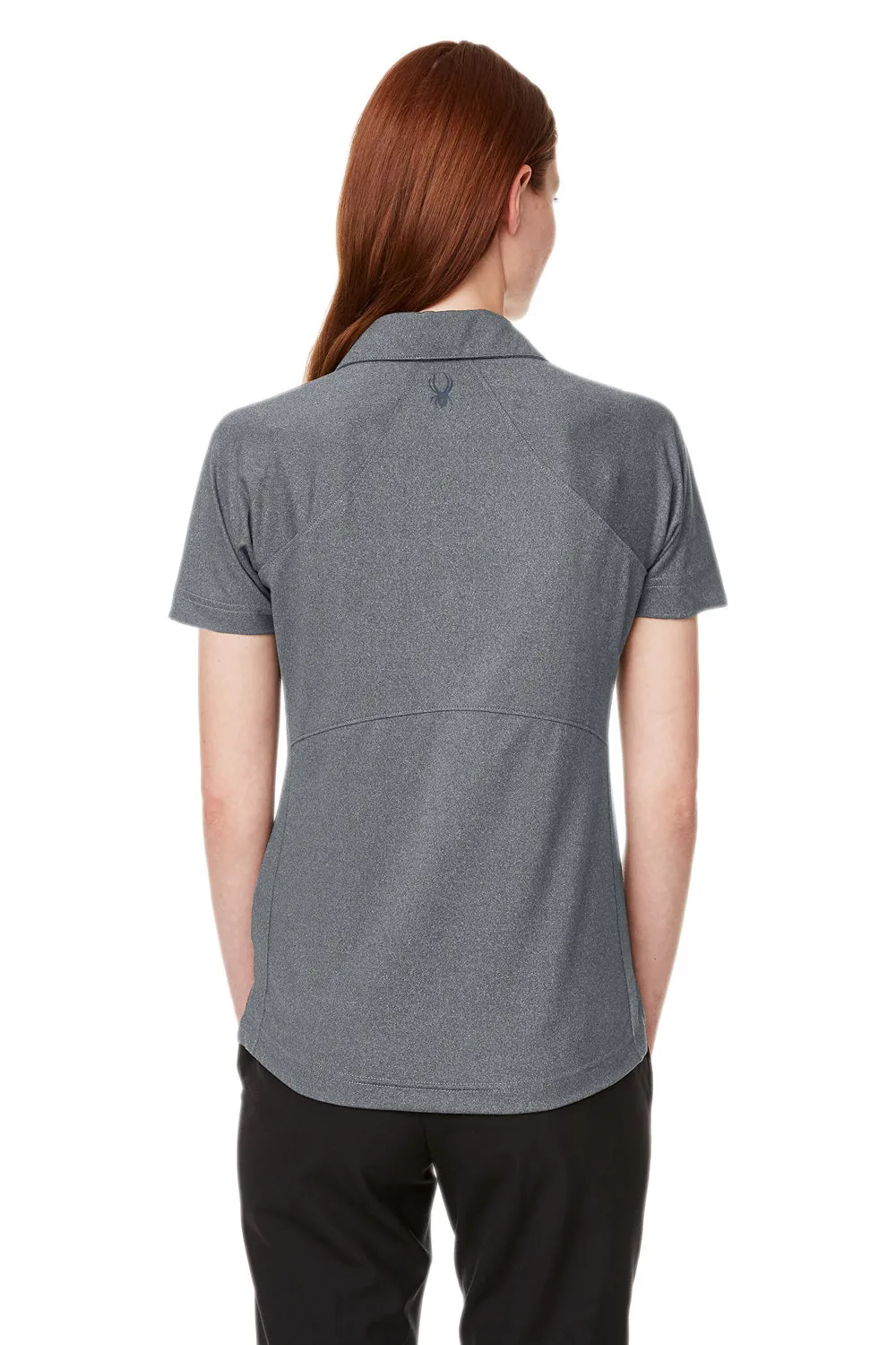 Spyder Womens Spyre UPF 40  Short Sleeve Polo Shirt - Polar Grey Frost Clothing Spyder