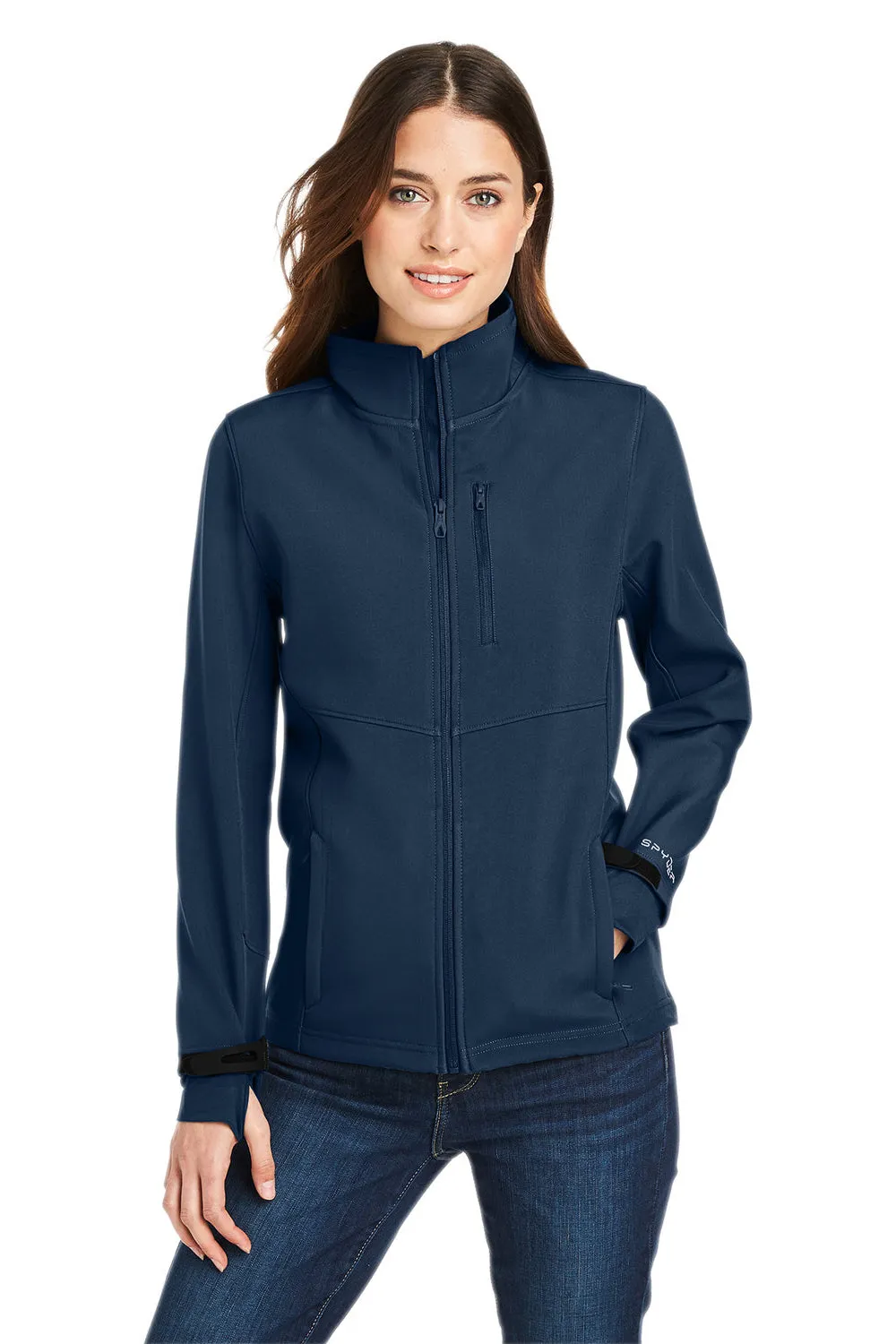 Spyder Womens Touring Full Zip Jacket - Frontier Blue Clothing Spyder