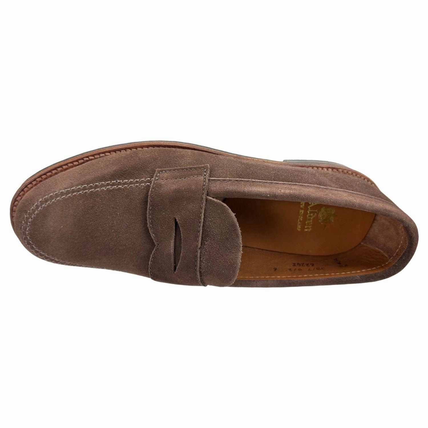Suede Penny Loafer Alden premium leather footwear