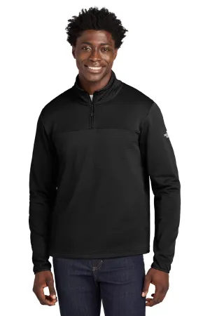 The North Face Mens Aim Fleece 1/4 Zip Sweatshirt - Black Clothing The-North-Face