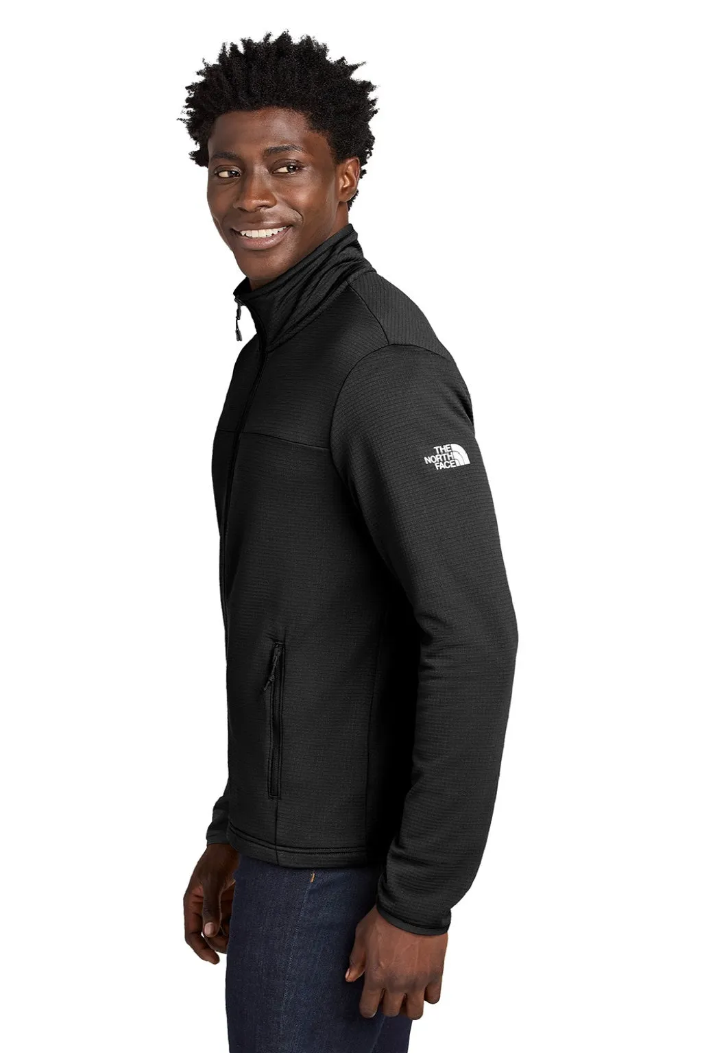 The North Face Mens Aim Fleece Full Zip Jacket - Black Clothing The-North-Face