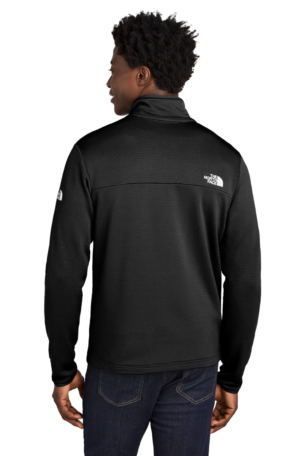 The North Face Mens Aim Fleece Full Zip Jacket - Black Clothing The-North-Face