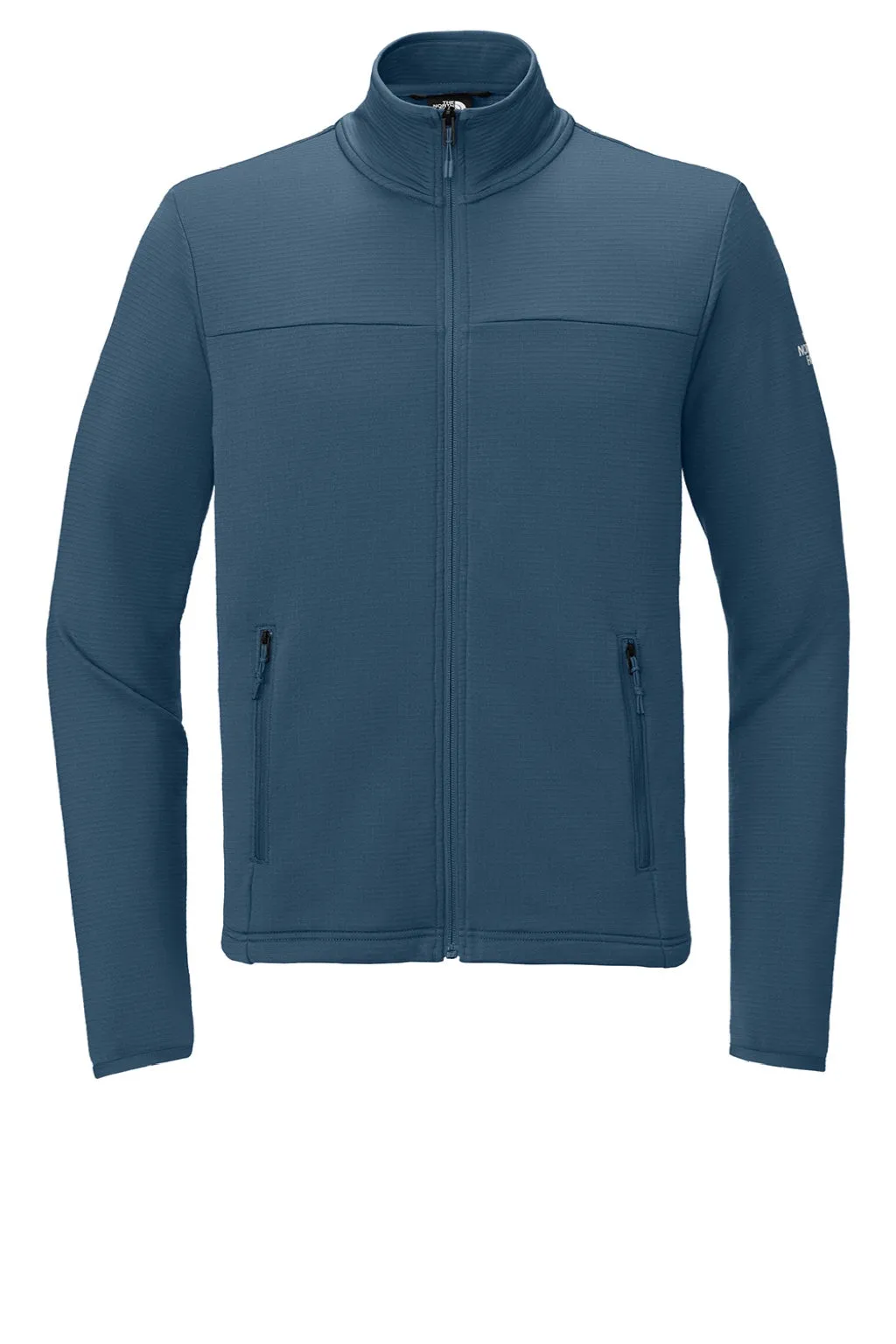 The North Face Mens Aim Fleece Full Zip Jacket - Shady Blue Clothing The-North-Face