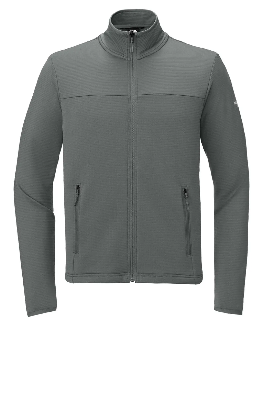 The North Face Mens Aim Fleece Full Zip Jacket - Smoked Pearl Grey Clothing The-North-Face
