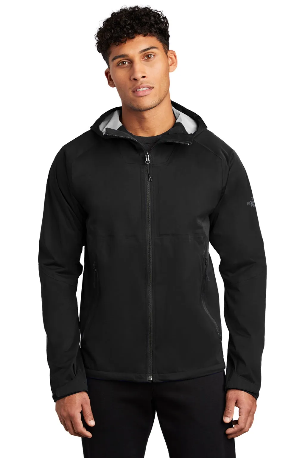 The North Face Mens All Weather DryVent Windproof & Waterproof Full Zip Hooded Jacket - Black Clothing The-North-Face