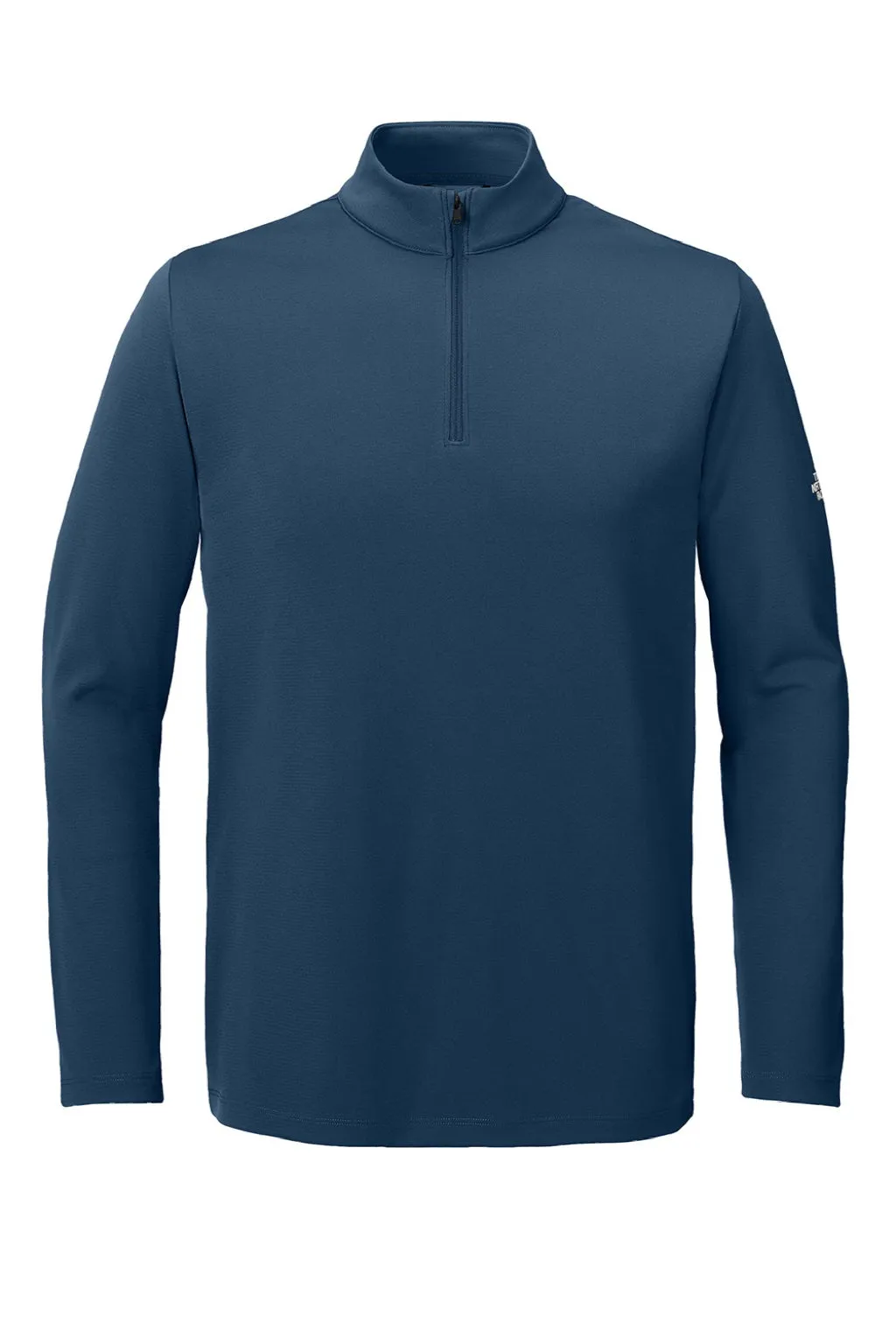 The North Face Mens Ambition Moisture Wicking 1/4 Zip Sweatshirt - Shady Blue Clothing The-North-Face