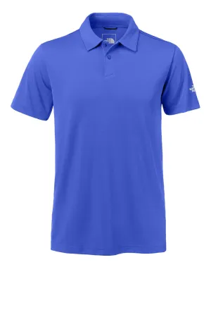 The North Face Mens Ambition Moisture Wicking Short Sleeve Polo Shirt - Solar Blue Clothing The-North-Face