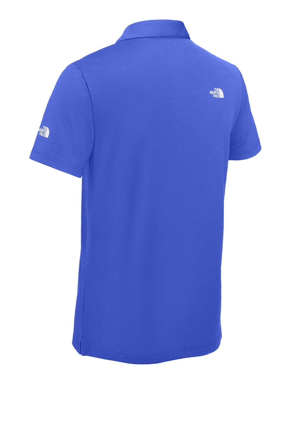 The North Face Mens Ambition Moisture Wicking Short Sleeve Polo Shirt - Solar Blue Clothing The-North-Face