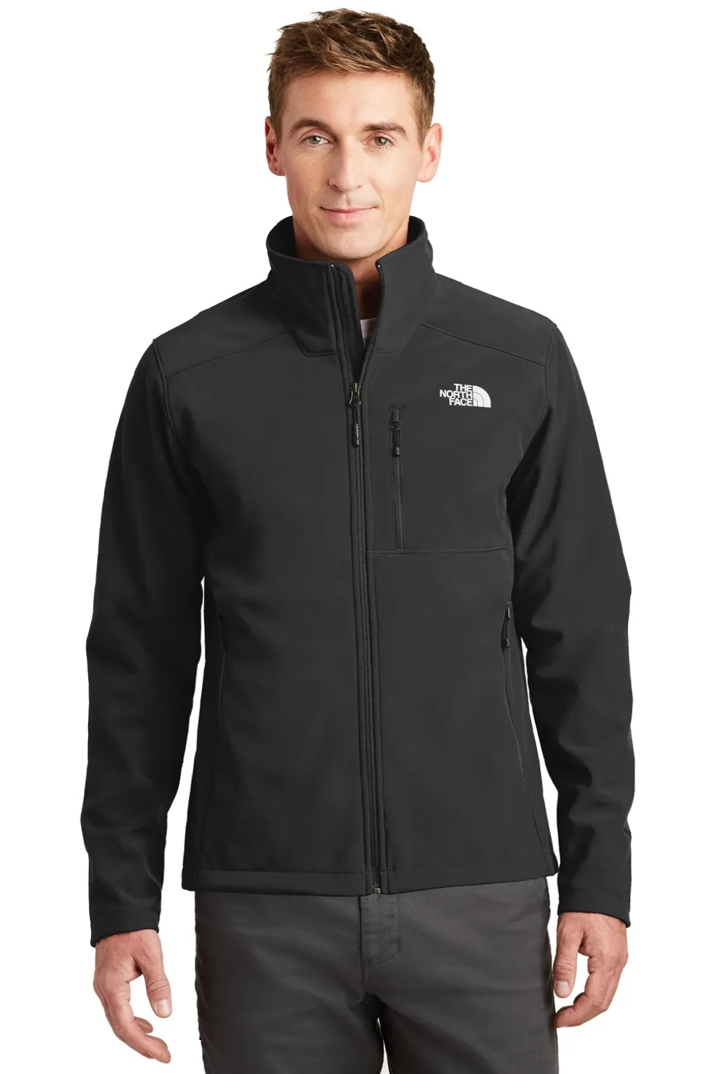 The North Face Mens Apex Barrier Wind & Water Resistant Full Zip Jacket - Black Clothing The-North-Face