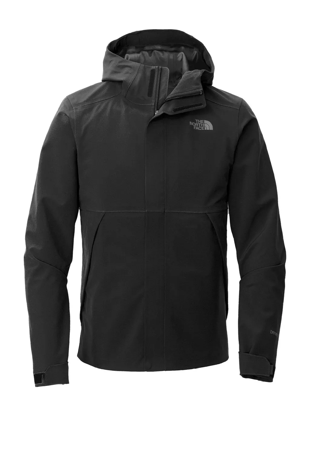 The North Face Mens Apex DryVent Windproof & Waterproof Full Zip Hooded Jacket - Black Clothing The-North-Face
