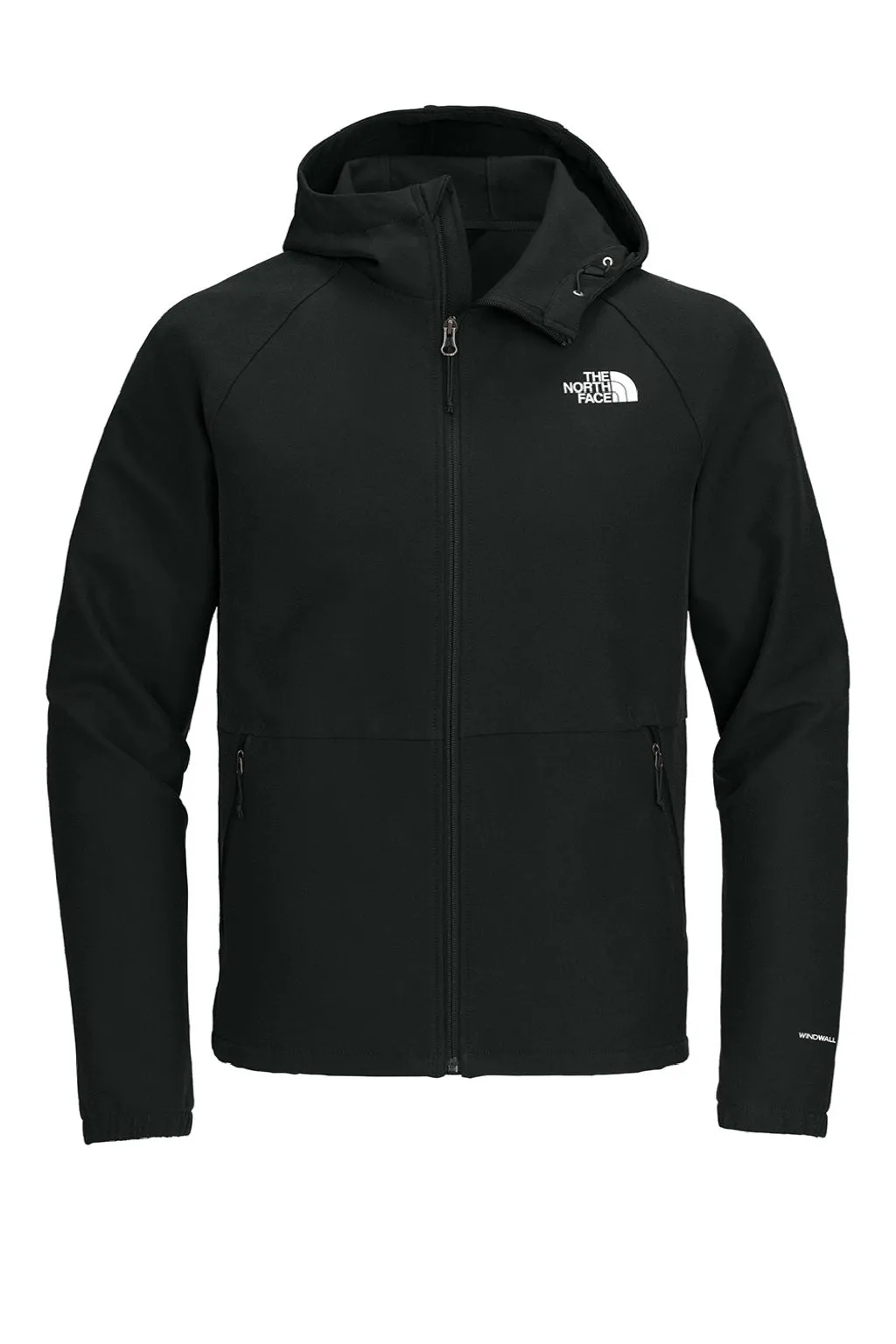 The North Face Mens Barr Lake Water Resistant Soft Shell Full Zip Hooded Jacket - Heather Black Clothing The-North-Face