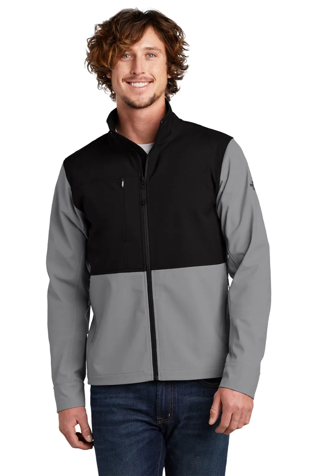 The North Face Mens Castle Rock Wind & Water Resistant Full Zip Jacket - Mid Grey Clothing The-North-Face