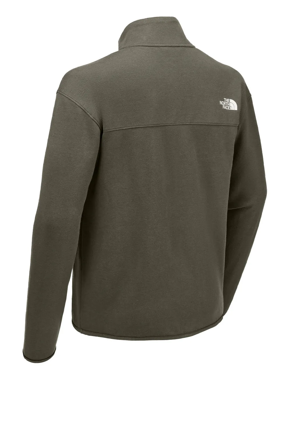 The North Face Mens Double Knit 1/4 Zip Fleece Jacket - New Taupe Green Clothing The-North-Face