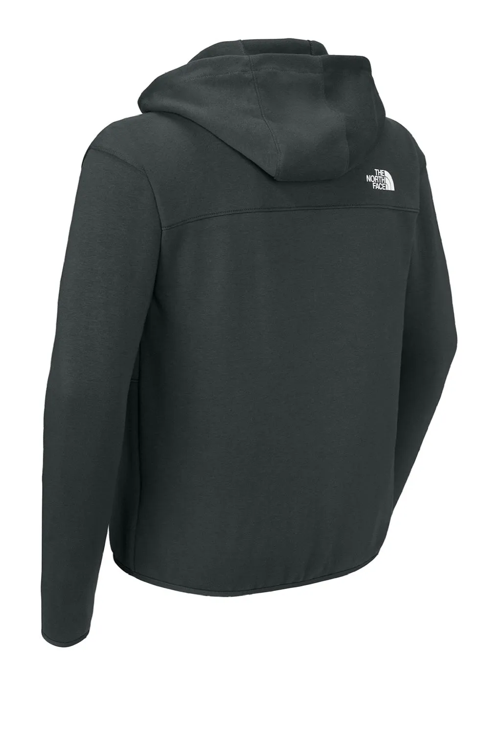 The North Face Mens Double Knit Full Zip Hooded Sweatshirt Hoodie w/ Pockets - Asphalt Grey Clothing The-North-Face