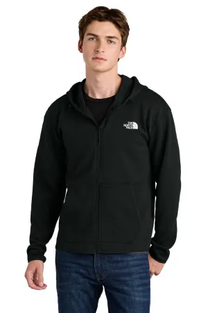 The North Face Mens Double Knit Full Zip Hooded Sweatshirt Hoodie w/ Pockets - Black Clothing The-North-Face